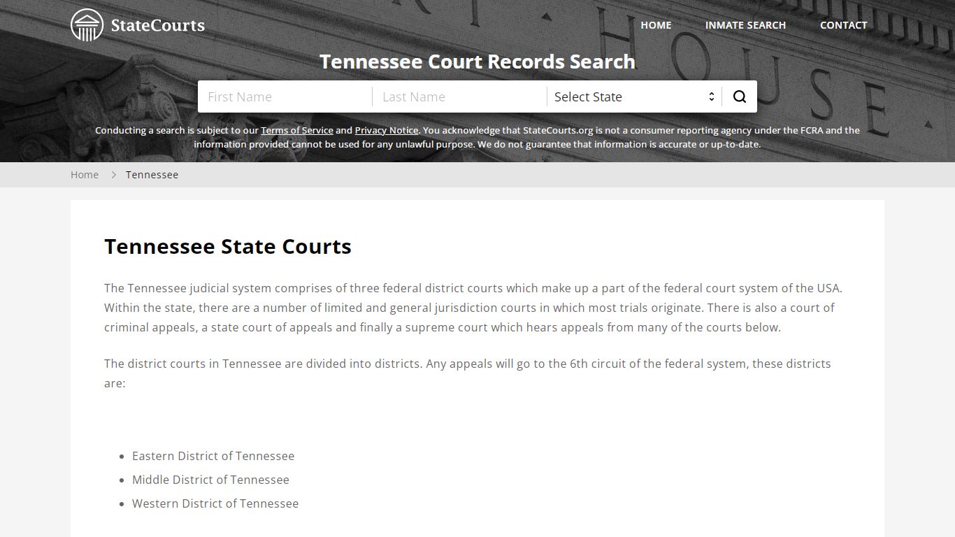 Tennessee Court Records - TN State Courts